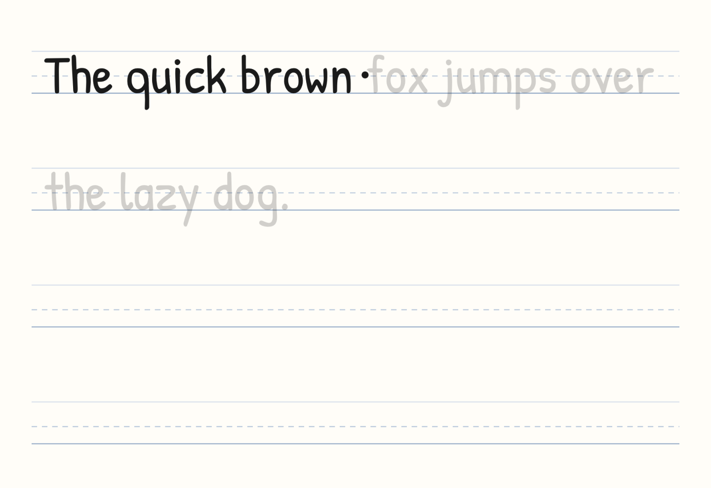 Handwriting repeater: loop a sentence until the strokes stick
