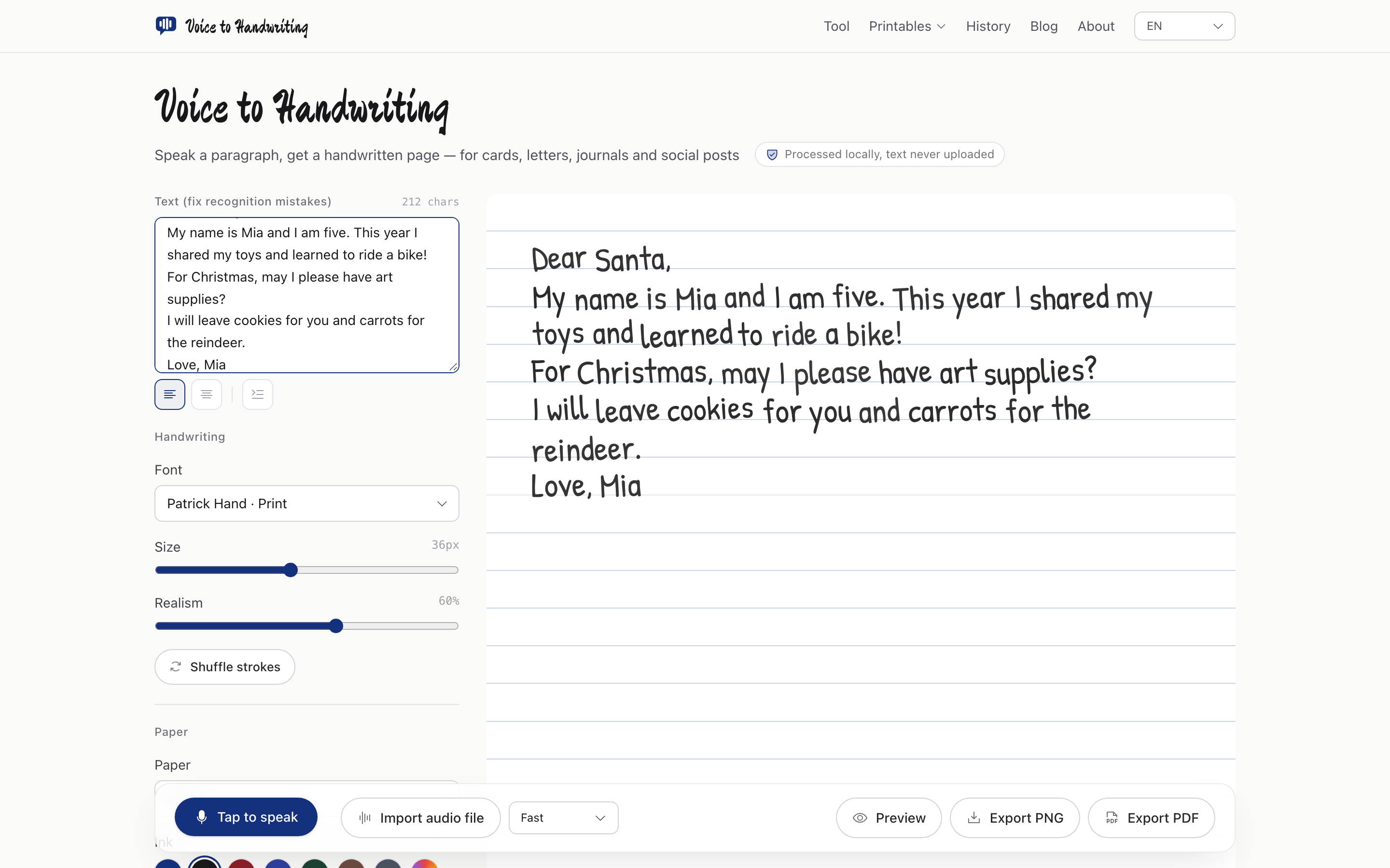 Free printable letter to Santa template (kids can write it)